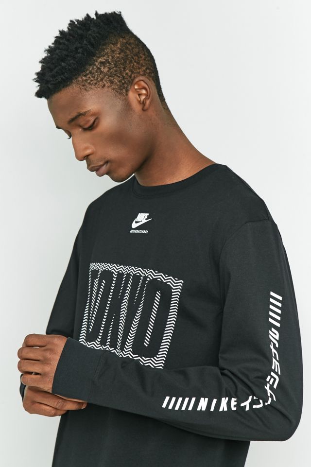 Nike International Long Sleeve Tokyo Black T-shirt #2