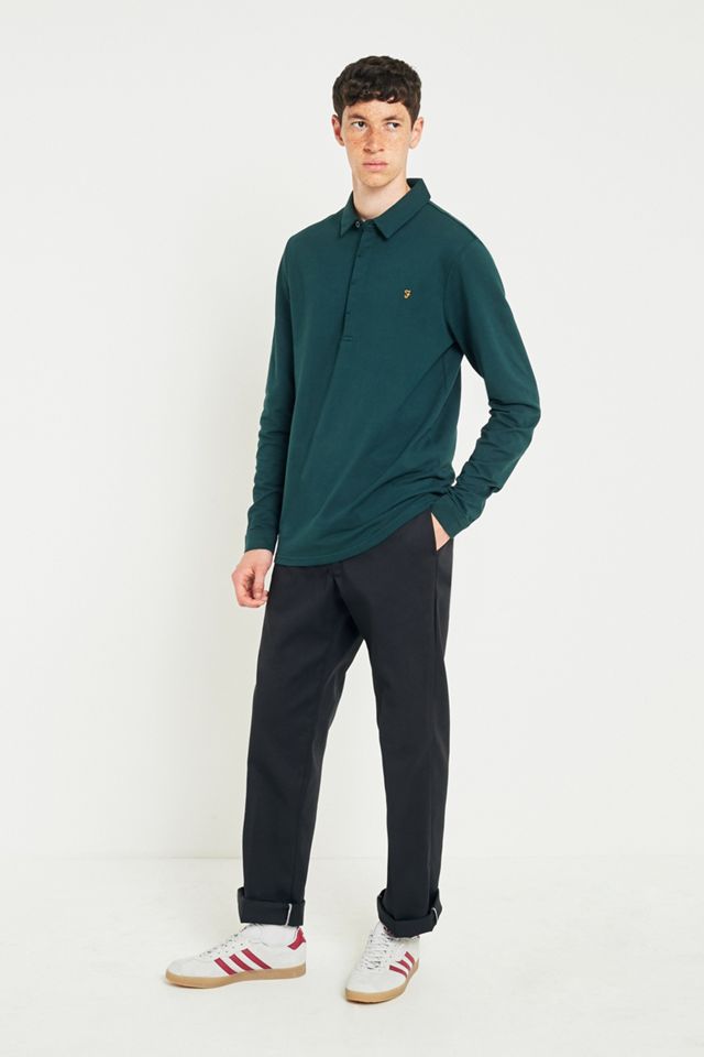 Farah Earlston Avocado Long-Sleeve Jersey Rugby Shirt #1