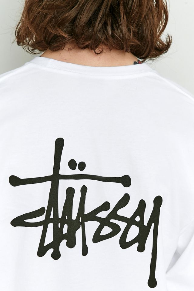Stussy Basic Long-Sleeve White T-shirt #4