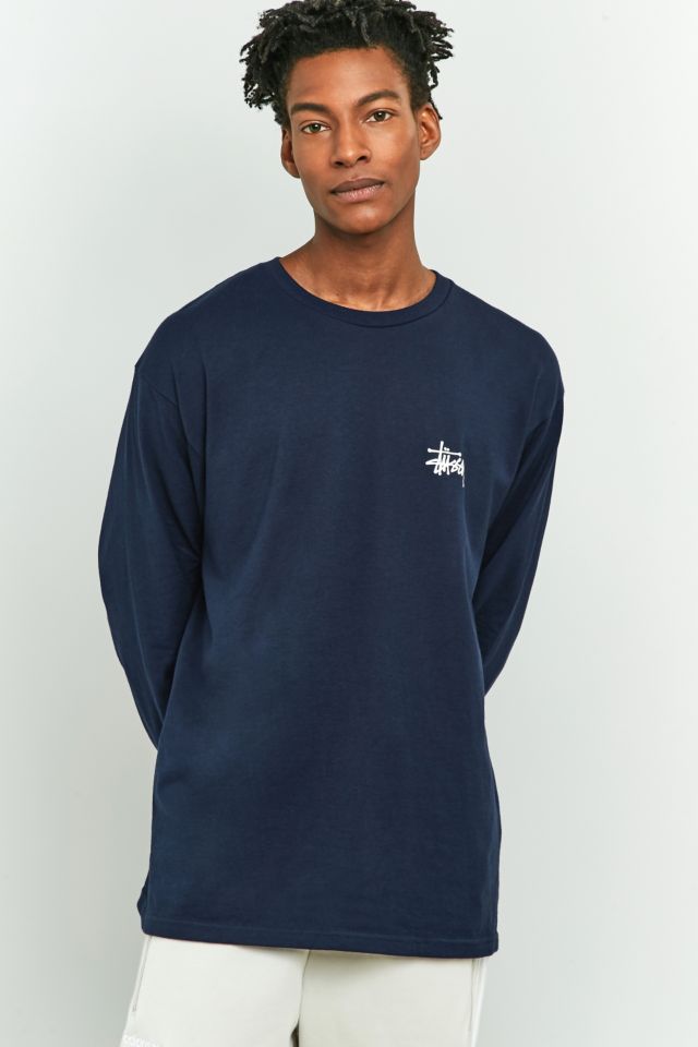 Stussy navy discount t shirt