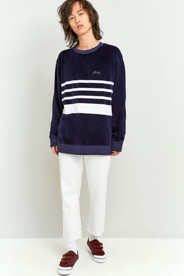 Adidas originals samstag premium 2024 cord sweatshirt in navy