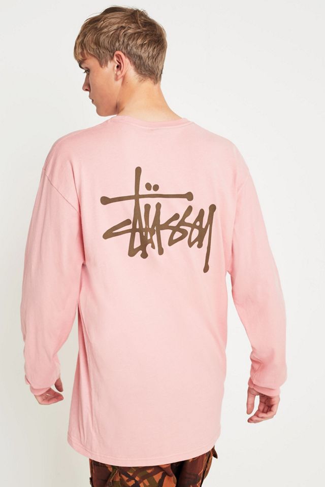 Stussy Basic Dusty Rose Camiseta de manga larga #1