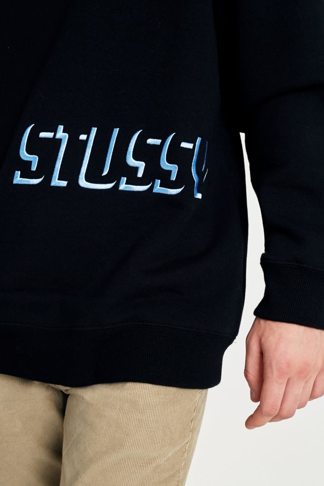 Stussy Shadow Applique Black Crewneck Sweatshirt #2
