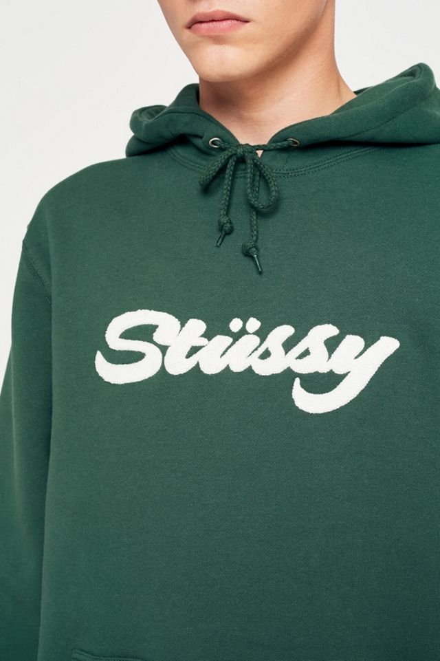 Stussy Chenille Applique Moss Hoodie #3