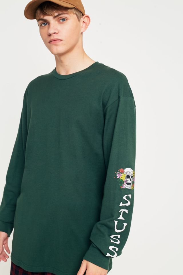 Stussy Hippie Skull Dark Forest Long-Sleeve T-shirt | Urban Outfitters UK