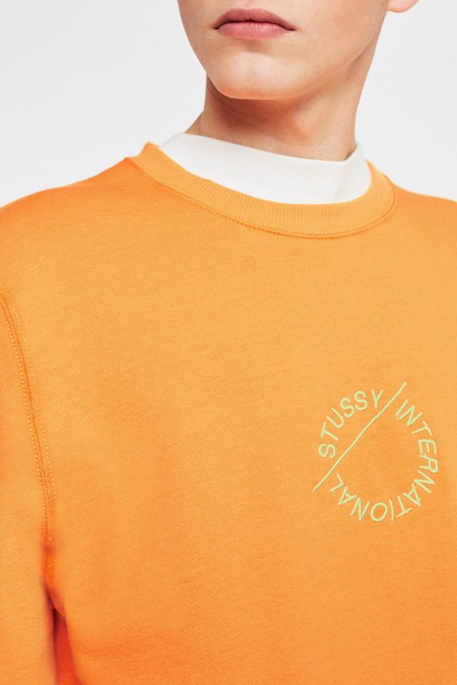 Stussy International Circle Logo Apricot Crewneck Sweatshirt #1
