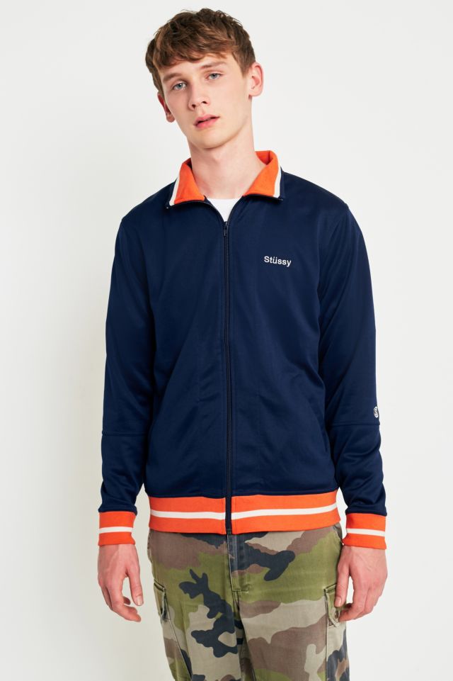 Stussy Navy Poly Track Jacket Urban Outfitters UK