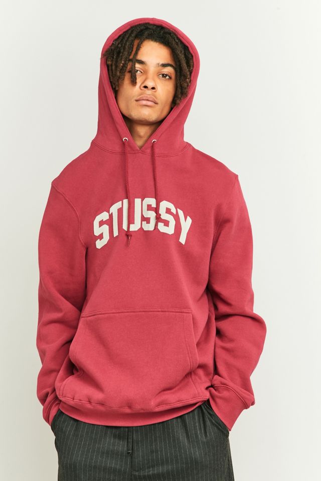 Stussy - Sweat à capuche Academy framboise #1
