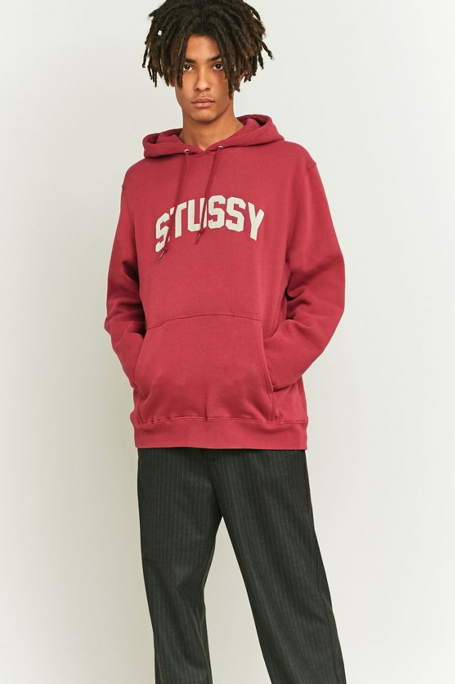 Stussy - Sweat à capuche Academy framboise #2