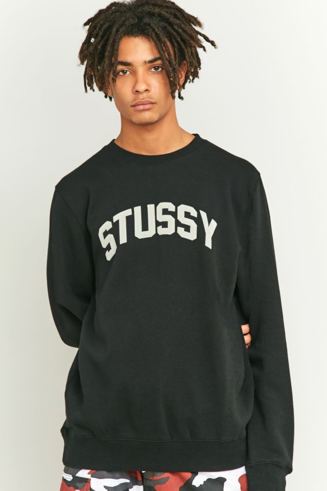 Stussy hot sale black sweatshirt