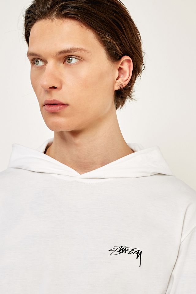 Stussy Designs White Hooded Long-Sleeve T-shirt #5
