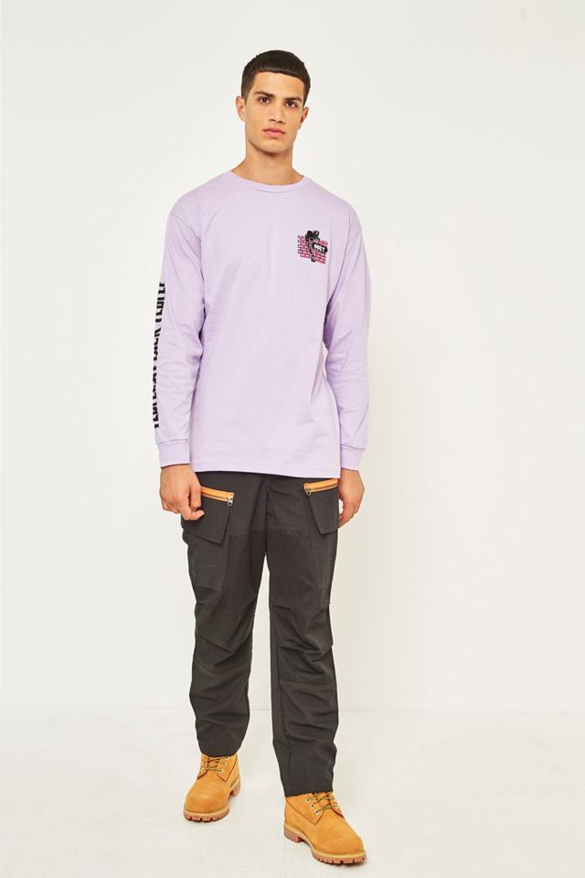 OBEY People Attack Lavender Long-Sleeve T-shirt #4