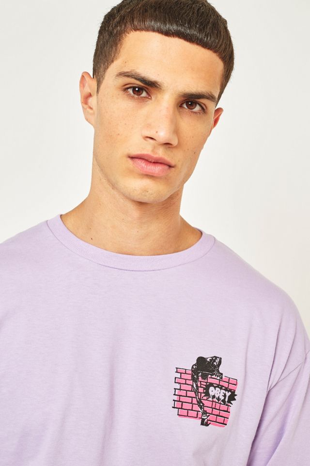 OBEY People Attack Lavender Long-Sleeve T-shirt #5