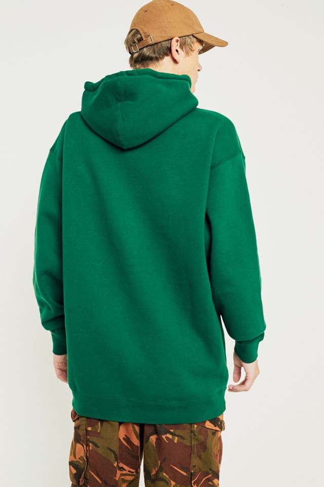 OBEY Ripped Logo Dark Green Pullover Hoodie #2