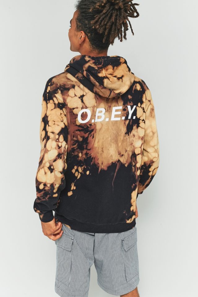 Obey bleached sales hoodie