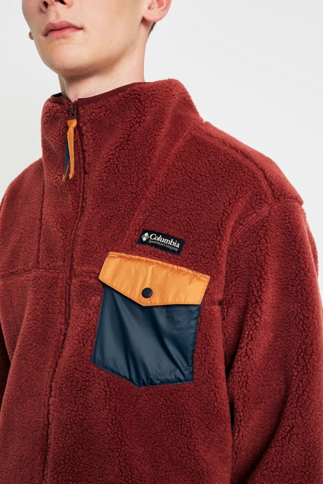 Columbia Mt. Tabor Maroon Pocket Fleece Jacket #3