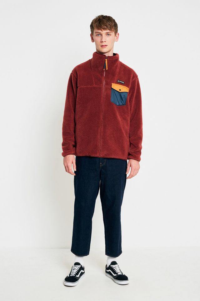 Columbia Mt. Tabor Maroon Pocket Fleece Jacket #4