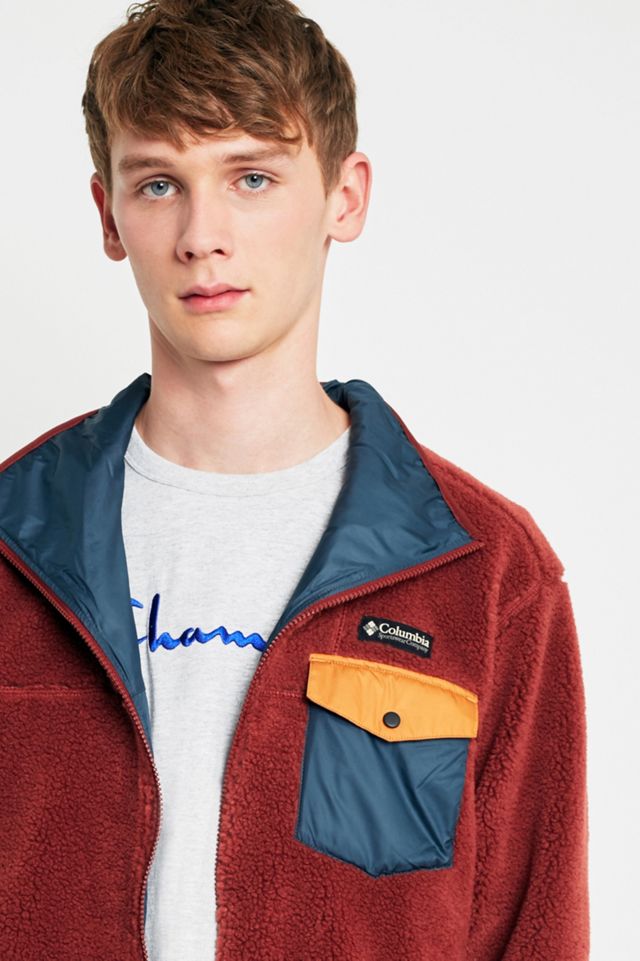 Columbia Mt. Tabor Maroon Pocket Fleece Jacket #5