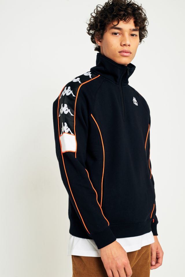 Kappa Black and Orange Half-Zip Track Jacket | Urban Outfitters UK