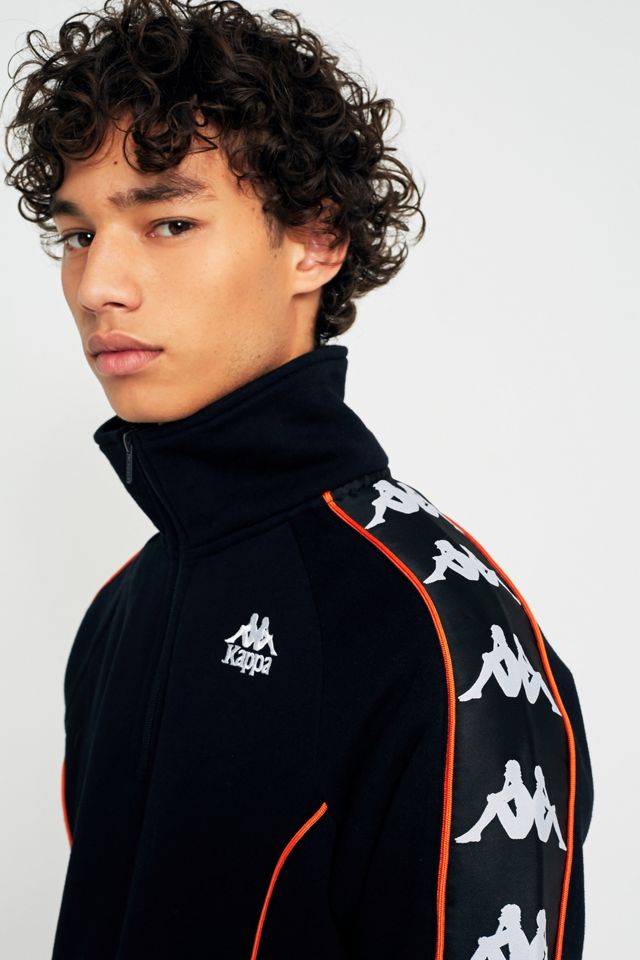 Kappa Black and Orange Half-Zip Track Jacket #2