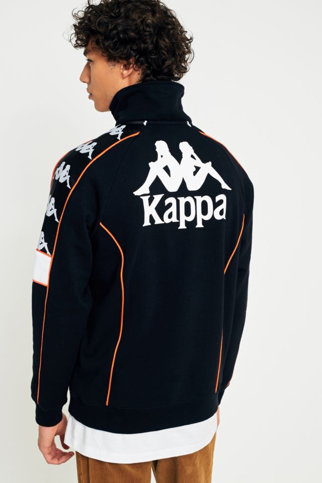 Kappa Black and Orange Half Zip Track Jacket