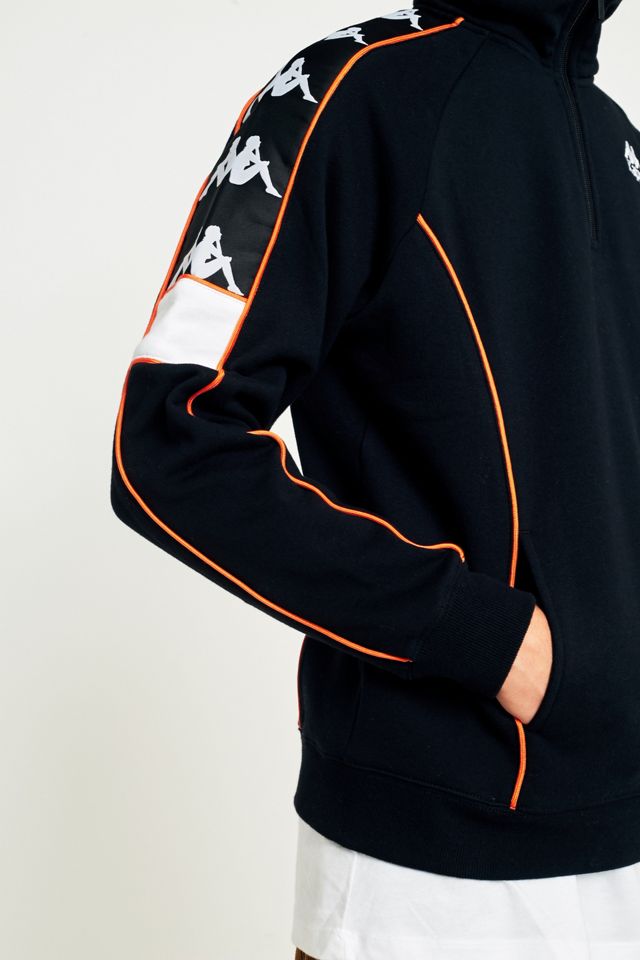 Kappa Black and Orange Half-Zip Track Jacket #5