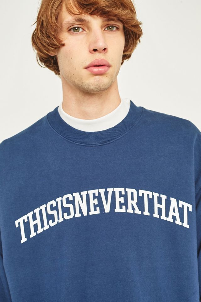 thisisneverthat Arc Logo Navy Crewneck Sweatshirt | Urban