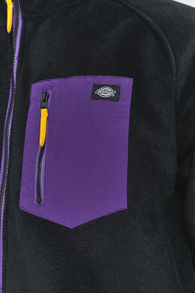 Dickies Edgewood Negro y Púrpura Fleece Zip Sudadera con Capucha #5