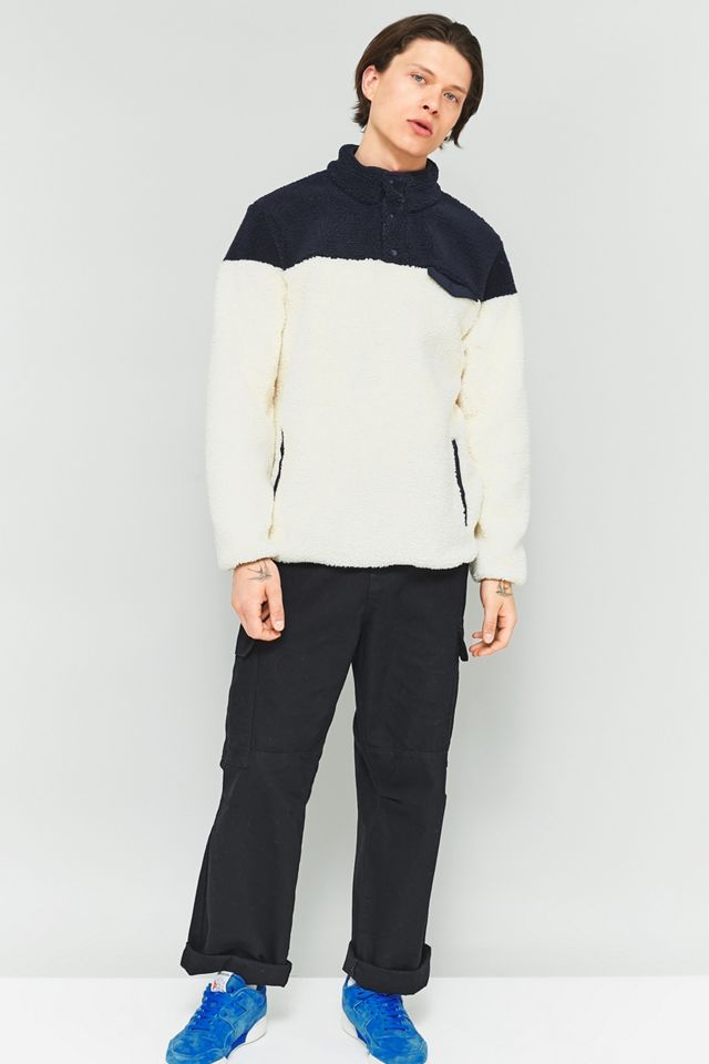 Dickies Bernville Ecru e Navy Felpa in pile #1