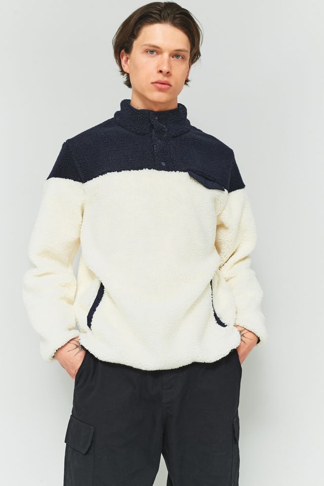 Dickies Bernville Ecru e Navy Felpa in pile #2