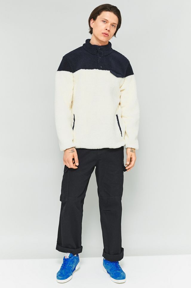 Dickies Bernville Ecru e Navy Felpa in pile #4
