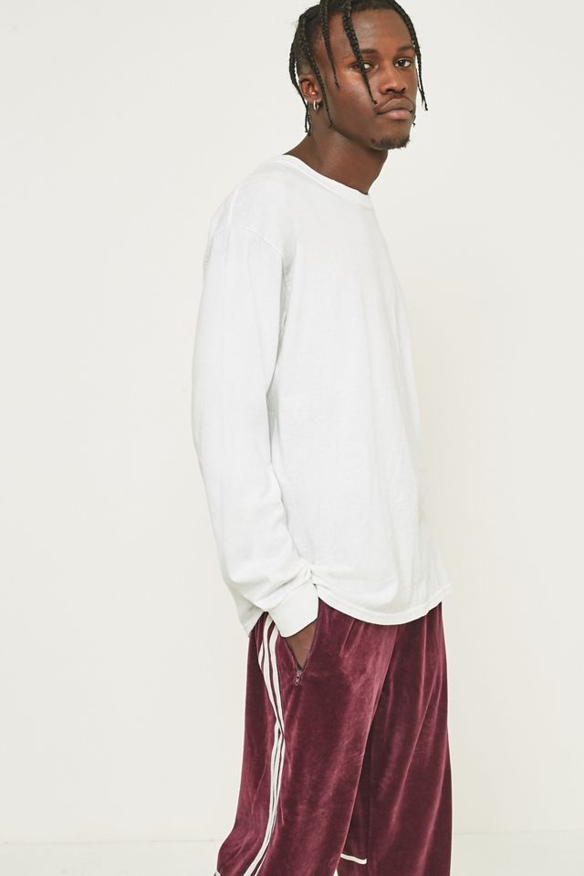 adidas Challenger Maroon Velour Track Pants #2