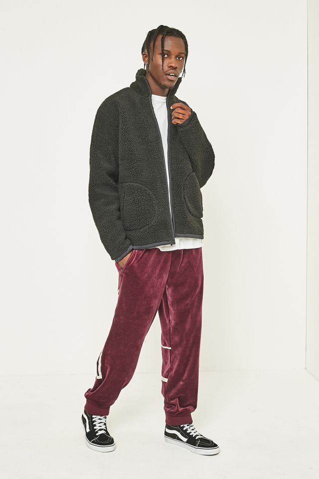 adidas Challenger Maroon Velour Track Pants #4