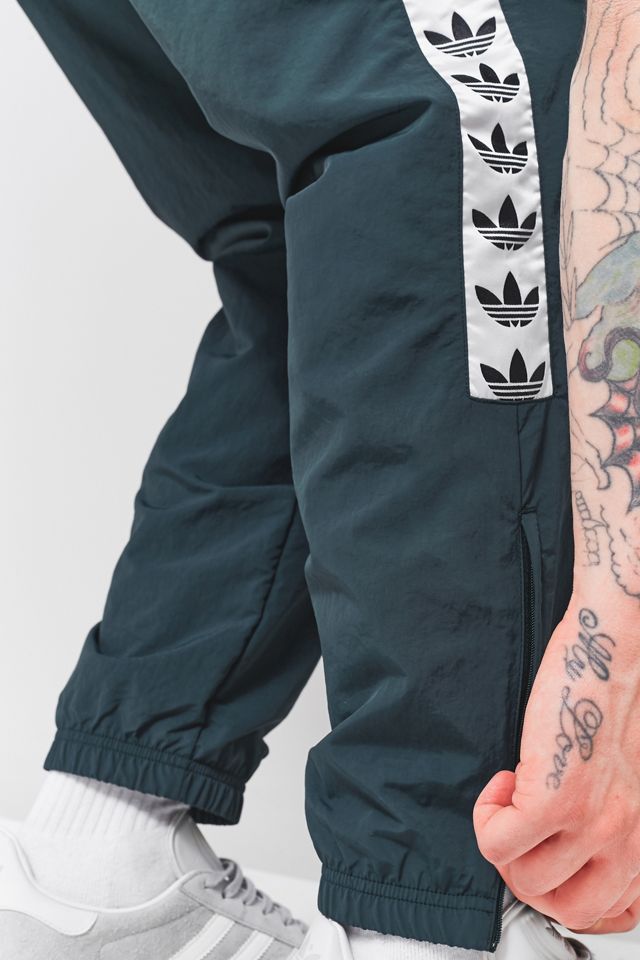 adidas TNT Night Green Taped Windbreaker Track Pants #1