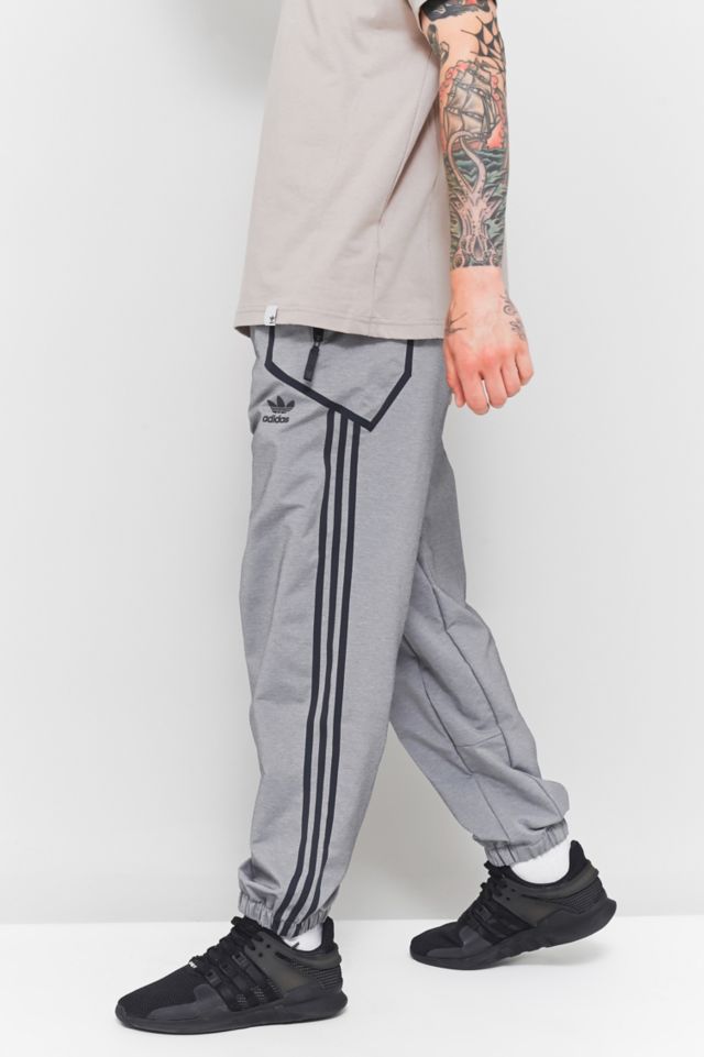 adidas Mid Grey Taped Windbreaker Track Pants