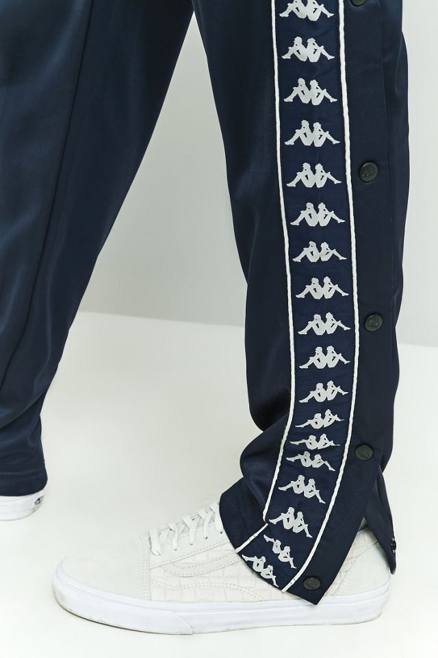 Kappa Navy Banda Vinal Snap Track Pants | Urban Outfitters UK
