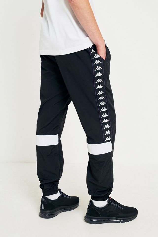 Kappa Black Taping Shell Track Pants | Urban Outfitters UK