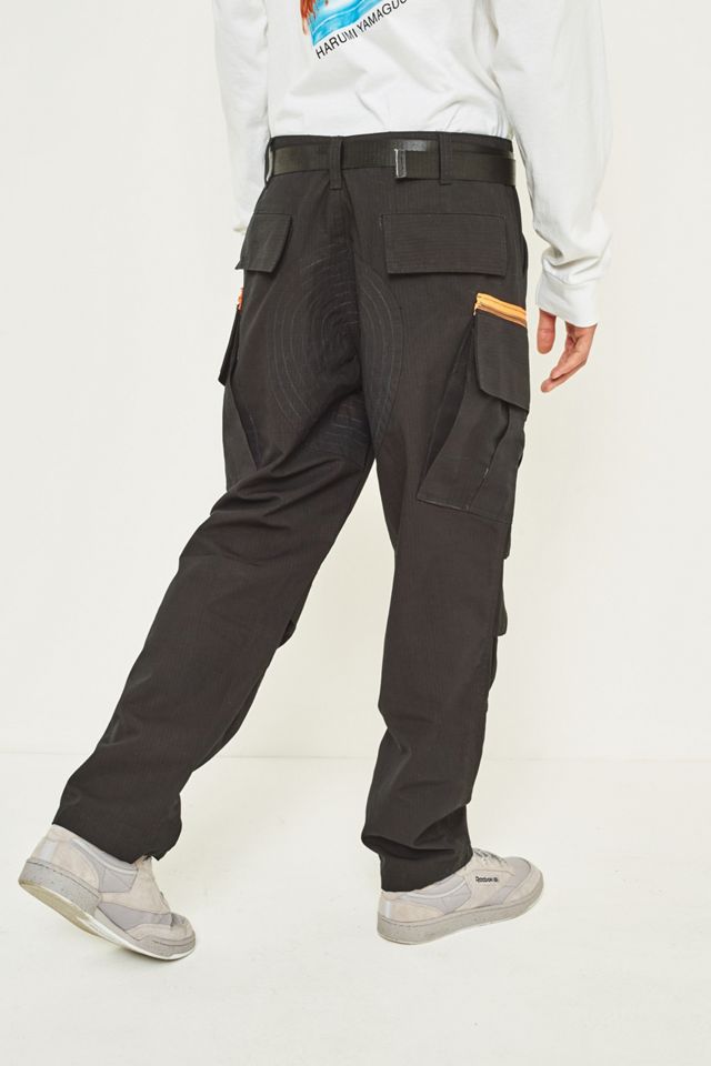 Dominate Jakarta Zipper Black Baggy Cargo Trousers #3