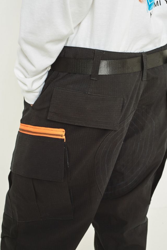 Dominate Jakarta Zipper Black Baggy Cargo Trousers #5
