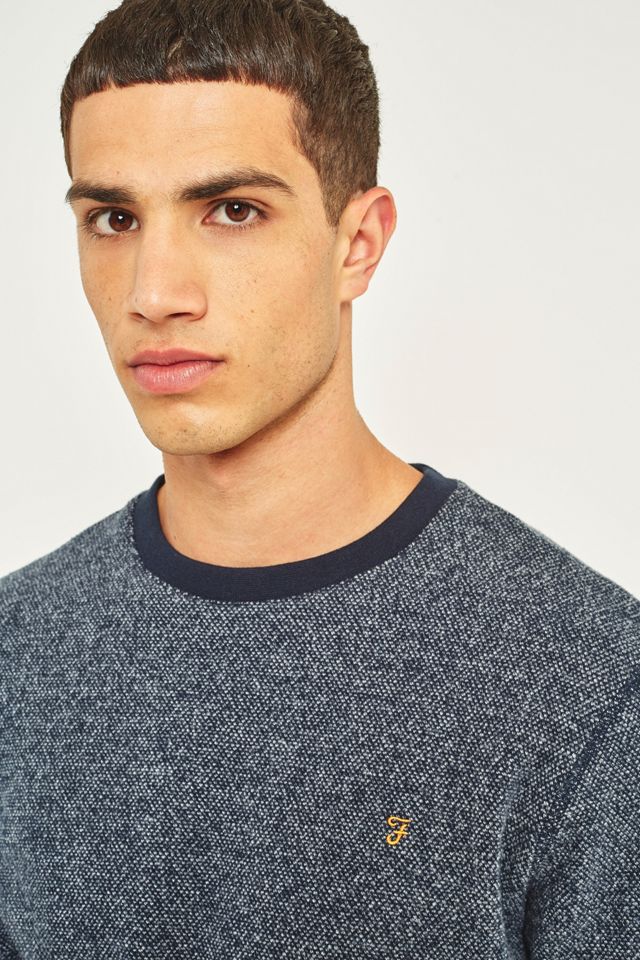 Farah Romilly Navy Textured Sweatshirt #5