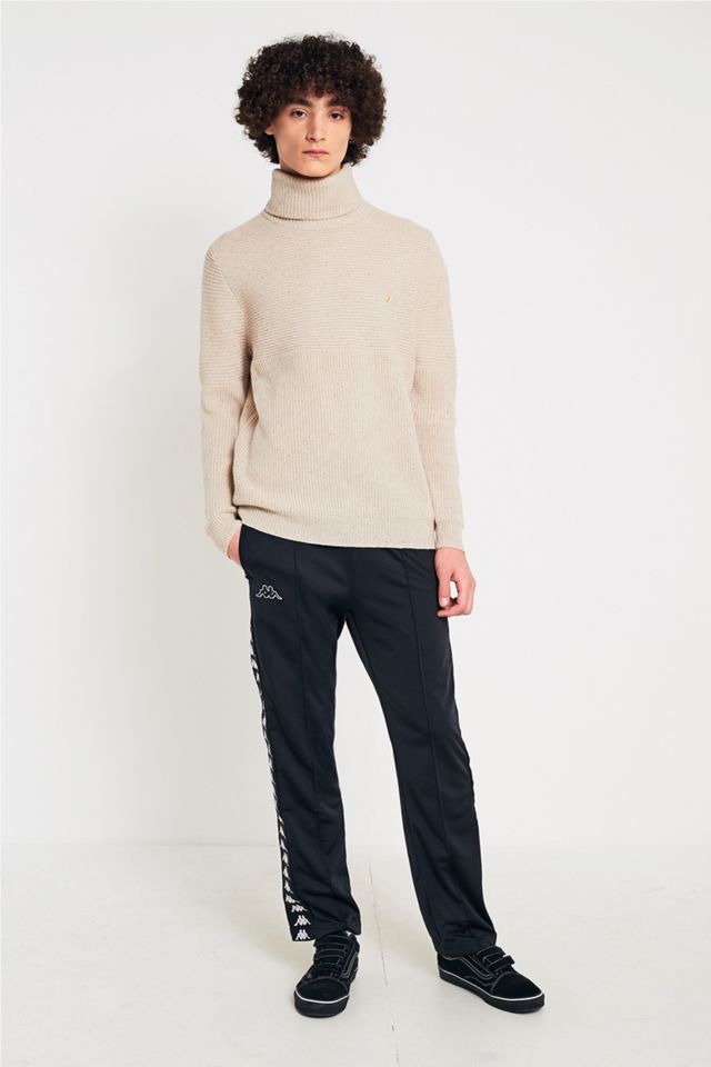 Farah Oatmeal Wool Rollneck Jumper #1