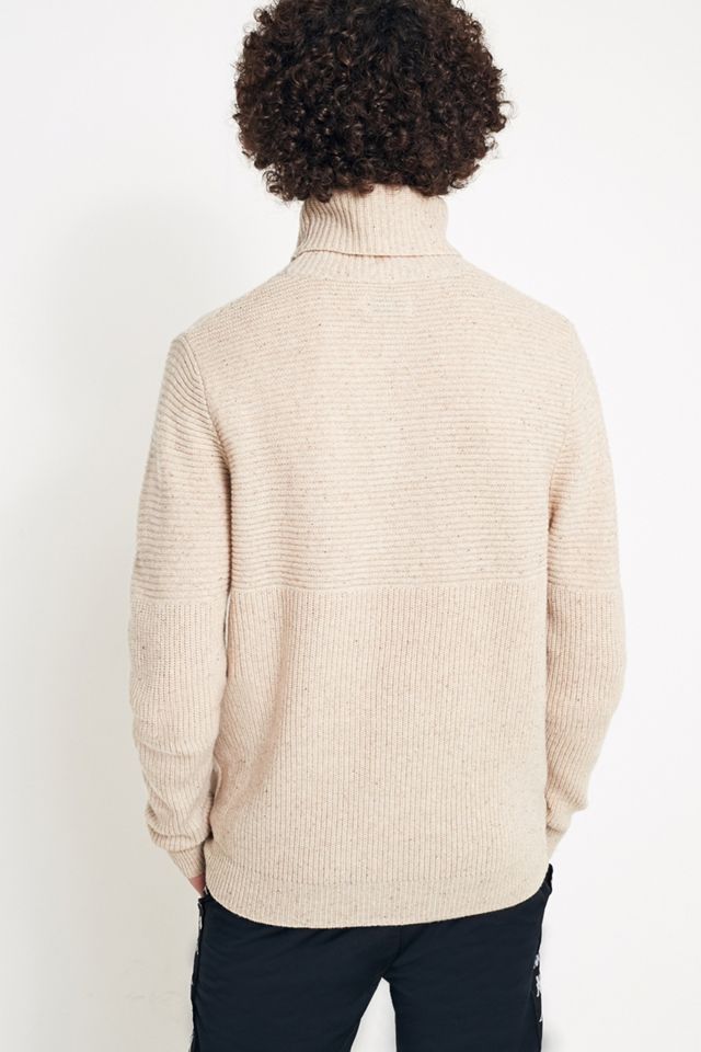 Farah Oatmeal Wool Rollneck Jumper #4
