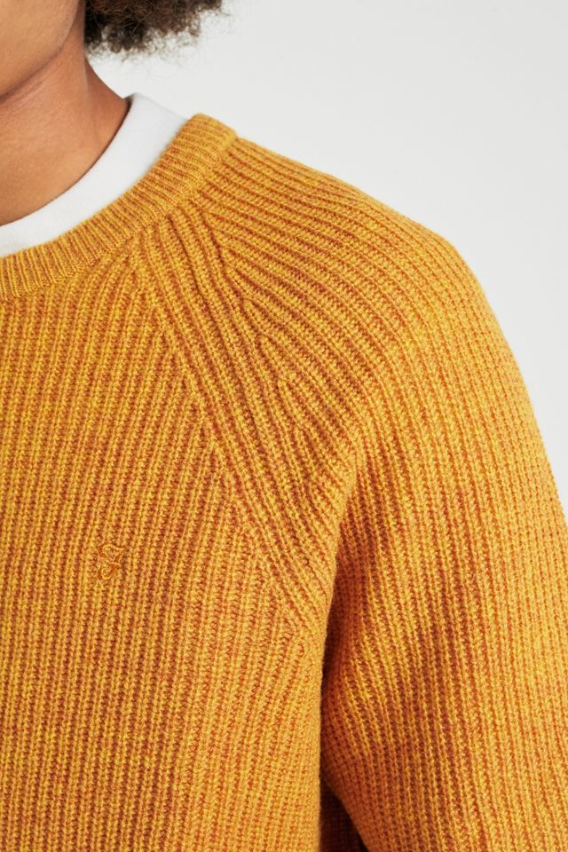 Farah Garway Ribbed Knit Mustard Jumper #3