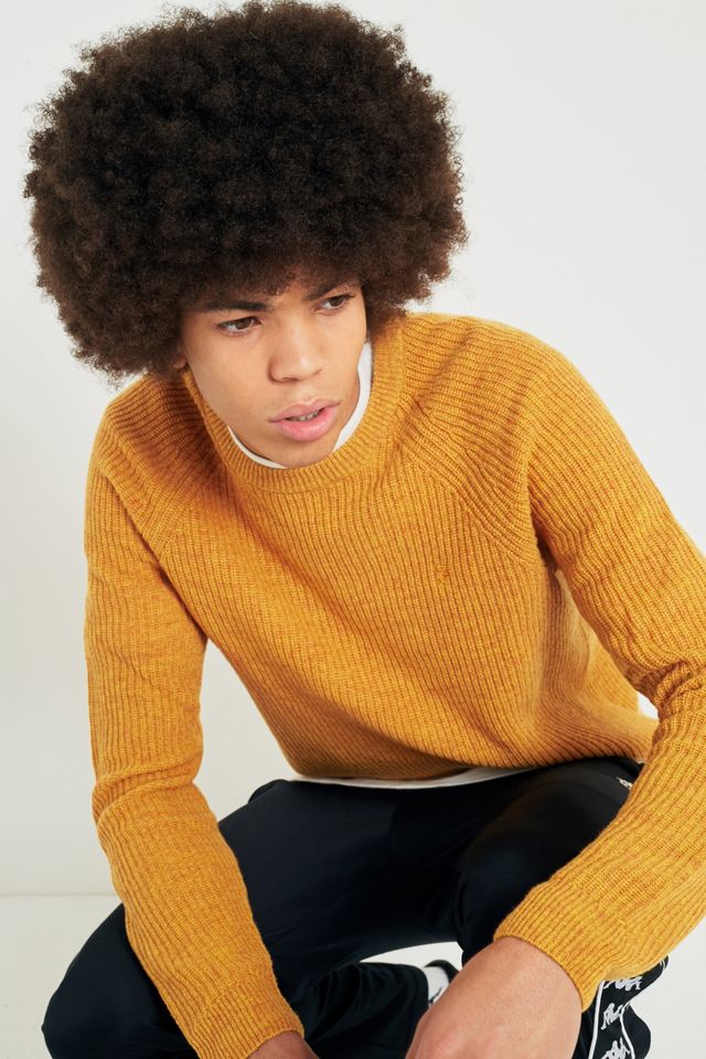 Farah Garway Ribbed Knit Mustard Jumper #4