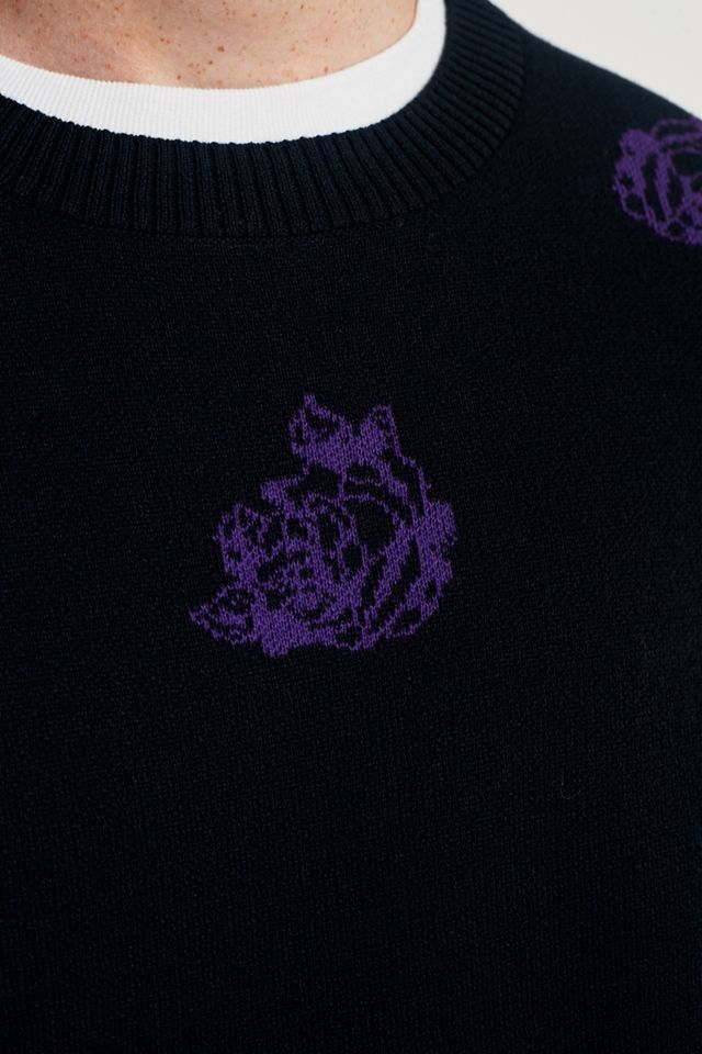 OBEY Shepherd Rose Black and Purple Jumper #2