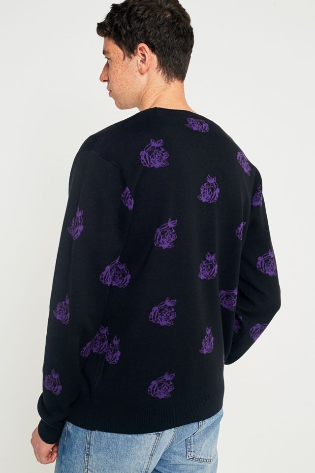 OBEY Shepherd Rose Black and Purple Jumper #3
