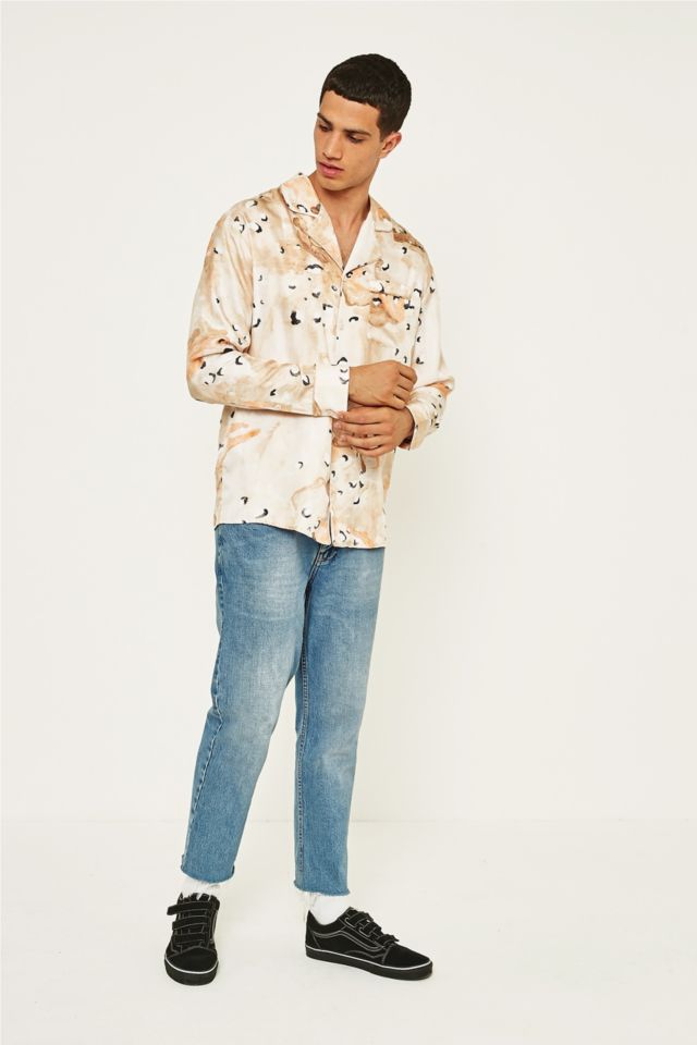 Soulland Beige Camo Butter Silk Shirt #3