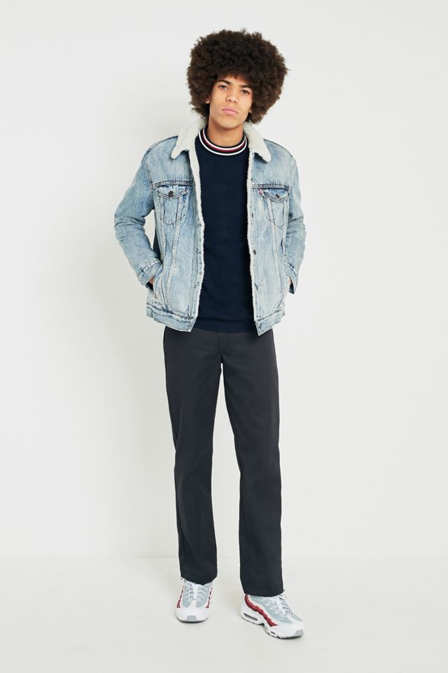 Levi's Type 3 Fine Line Denim Sherpa Trucker Jacket #1