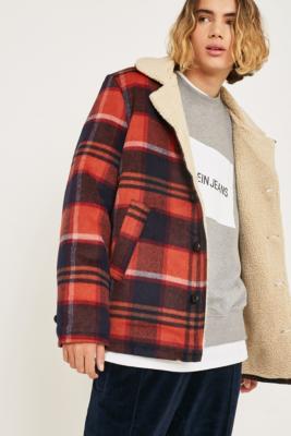 Rollas check clearance sherpa coat