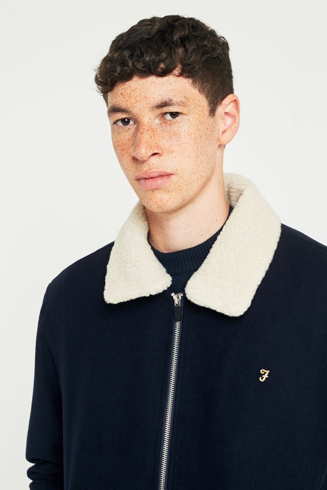 Farah Otley True Navy Sherpa Jacket #3